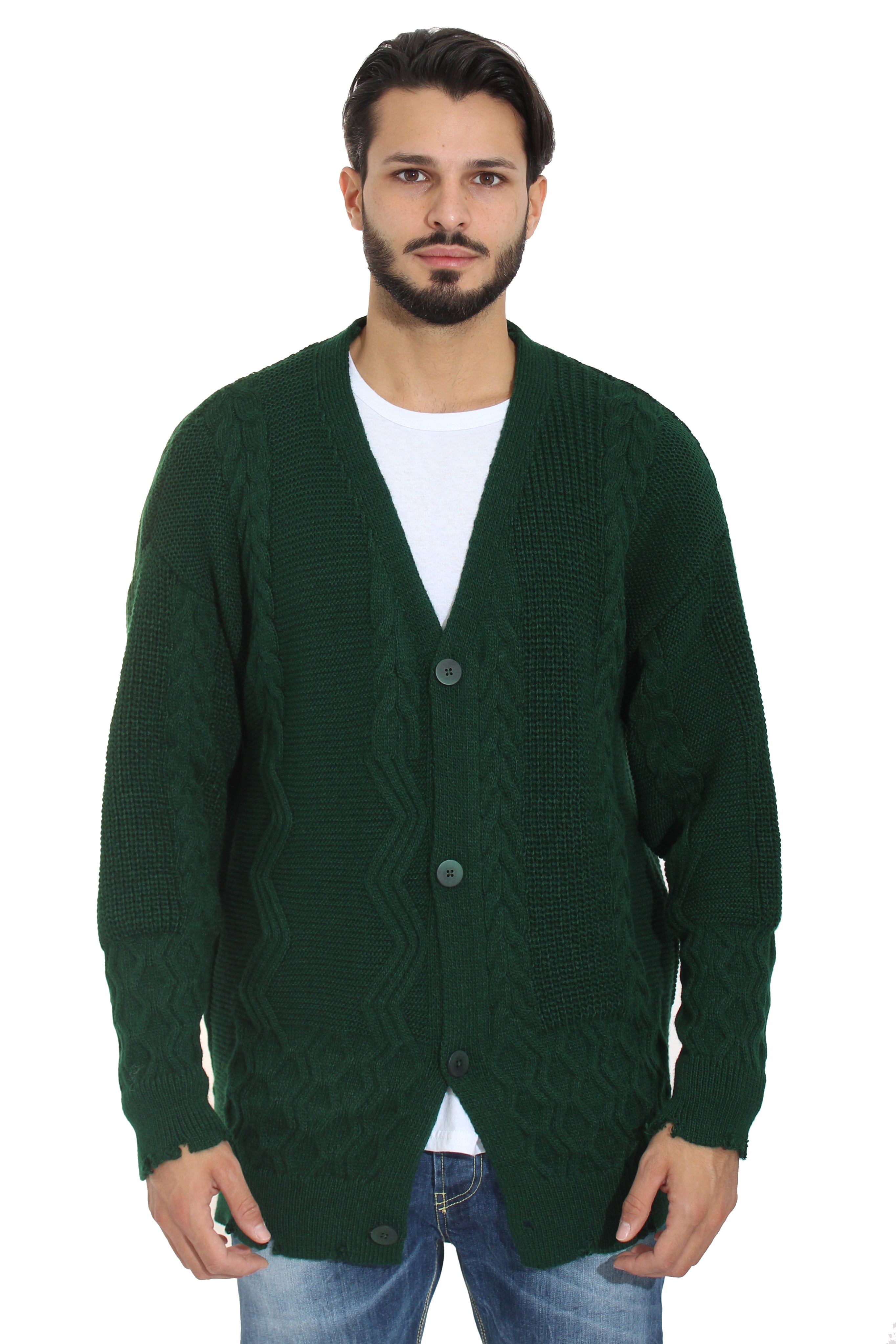 Maglione Cardigan Uomo Giacca a Maglia Over Size Art. Mg63