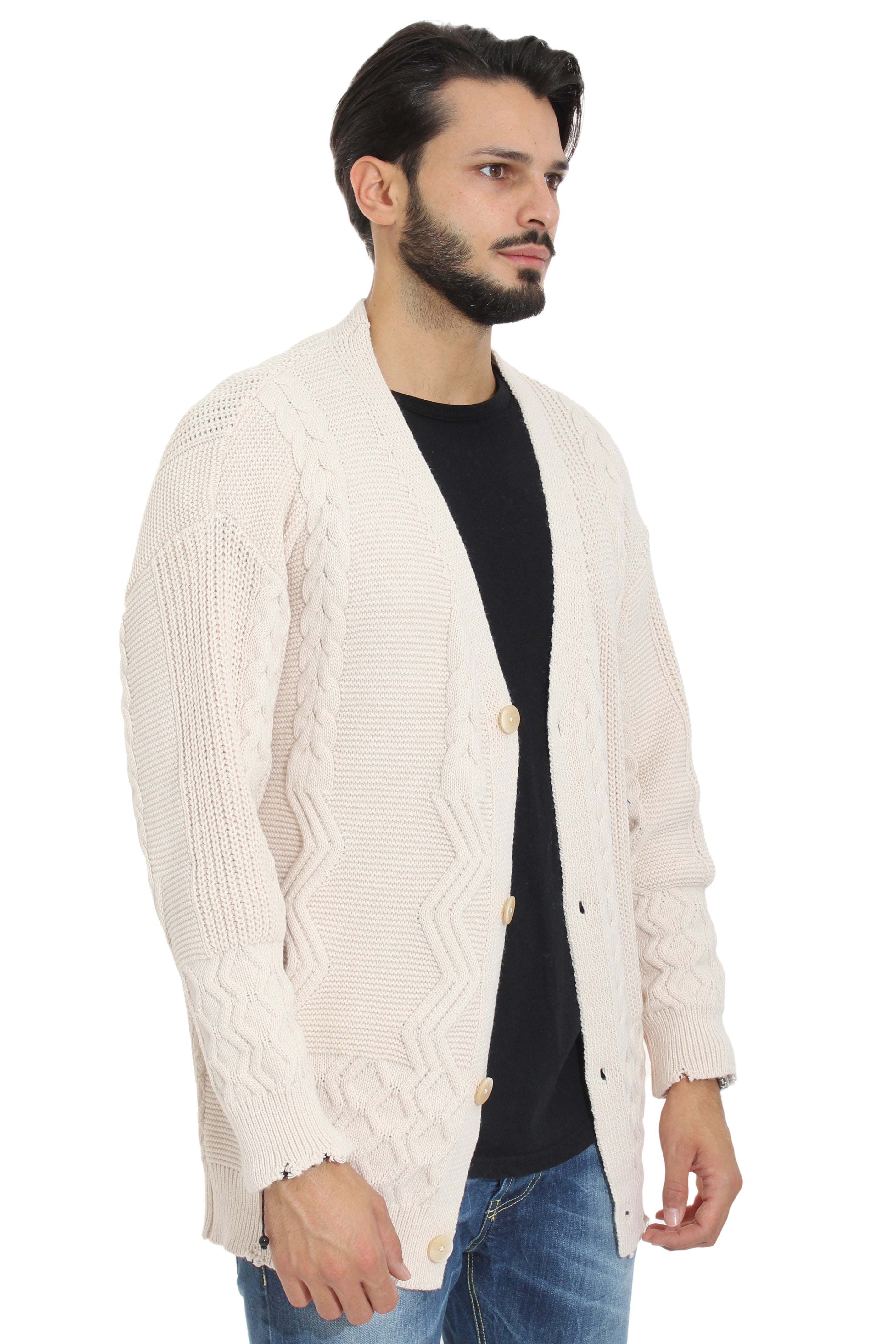 Maglione Cardigan Uomo Giacca a Maglia Over Size Art. Mg63