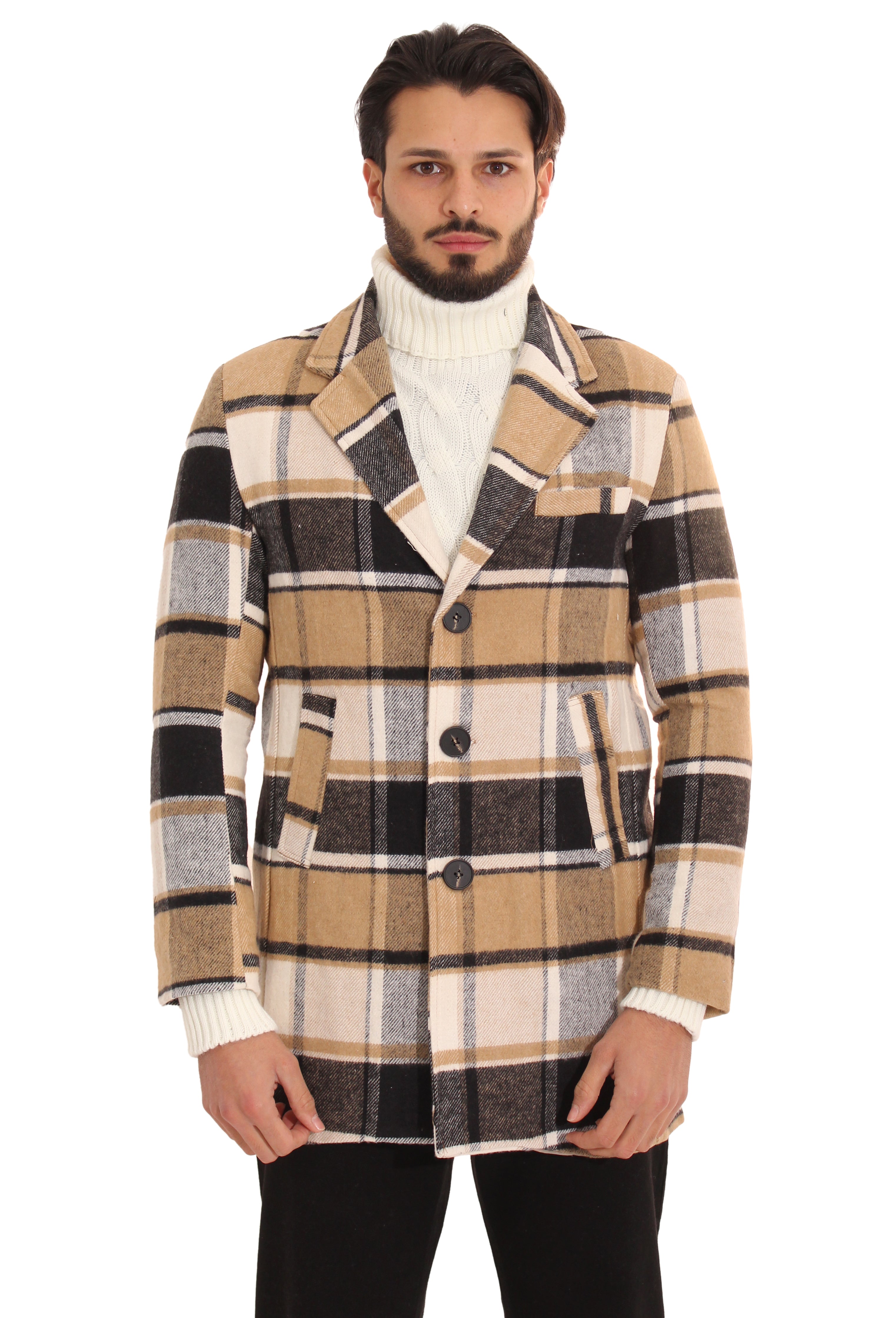 Cappotto Uomo Scozzese Fantasia Quadri Art. Cp23