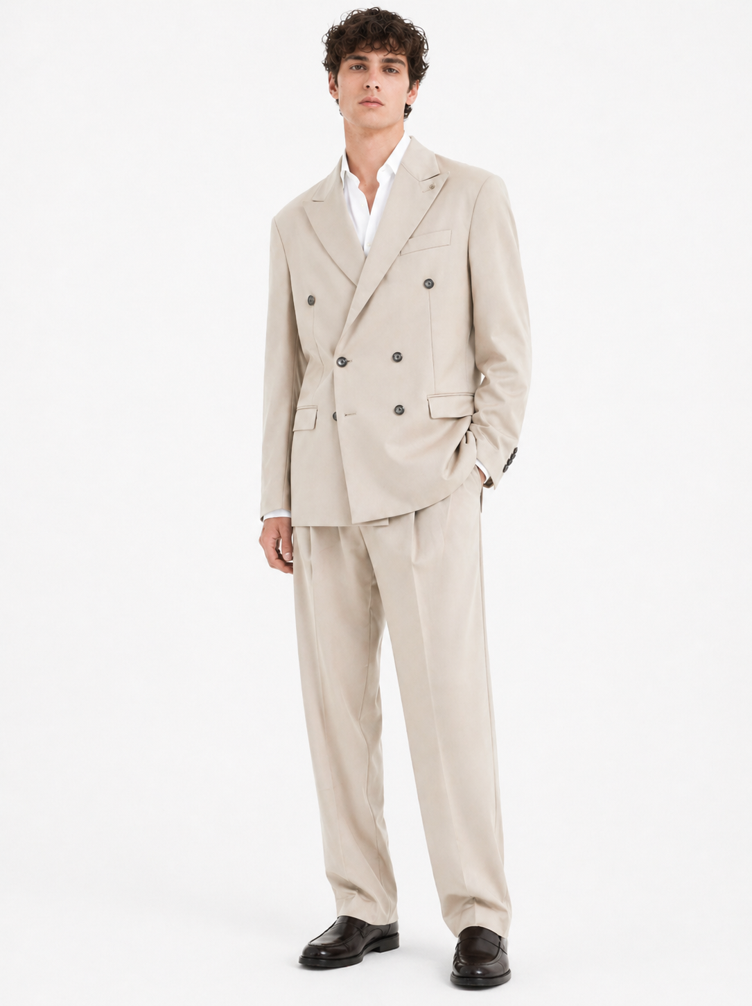 Abito Doppio Petto Con Pantalone Fondo Ampio Art. Ab25