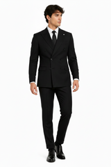 Abito Doppiopetto Uomo ''Milano'' Slim Fit con Pinces e Fibbie Laterali Art. Ab26