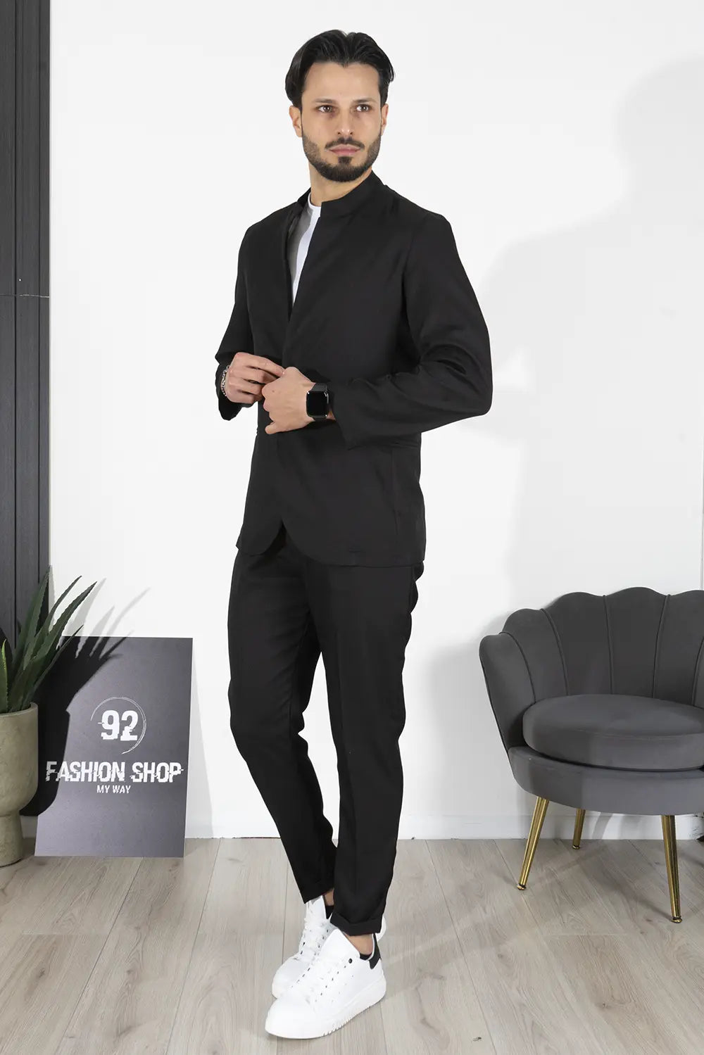 Abito Uomo Collo Coreano Monopetto Art. Ab15