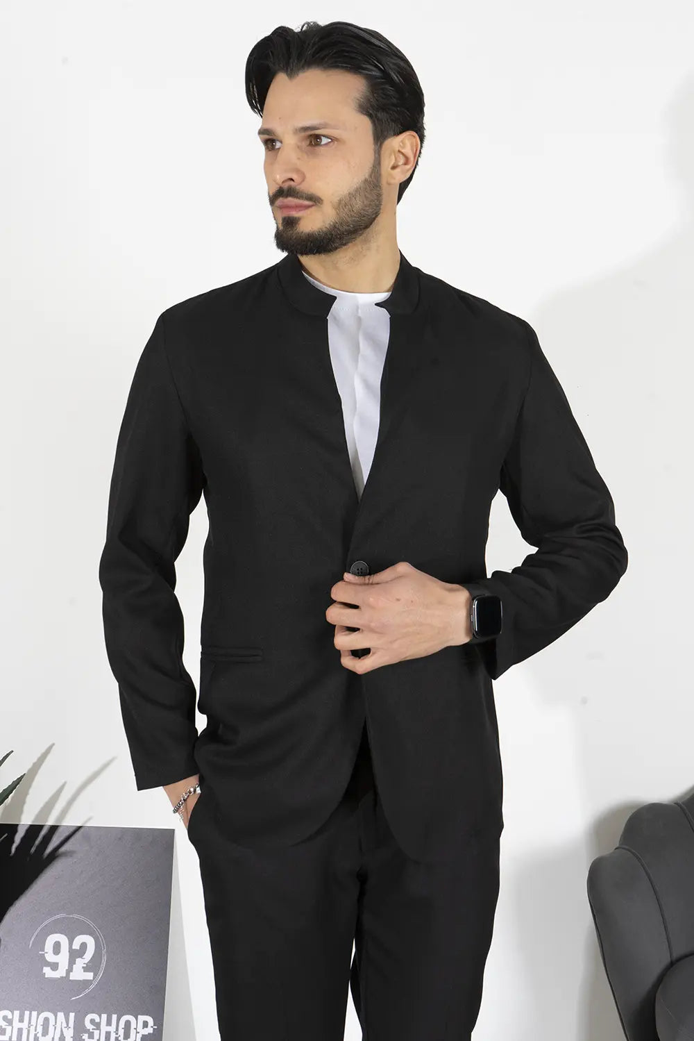 Abito Uomo Collo Coreano Monopetto Art. Ab15