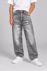 Jeans Marmorizzato Con Strappi Art. Jr-Js05