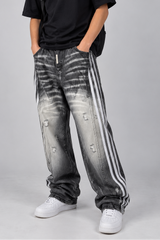 Jeans Cianotic Used Con bande Laterali Art. Jr-Js06