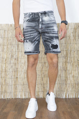 Bermuda Jeans Con toppa E abrasioni Art. Bm129