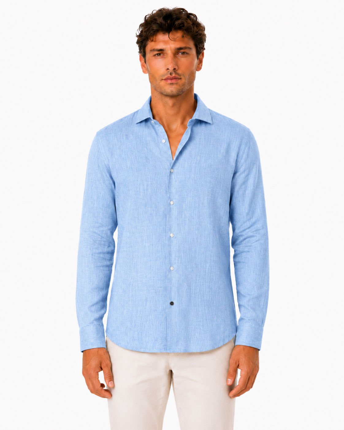 Camicia Uomo Sartoriale 100% Lino Art. Cm233