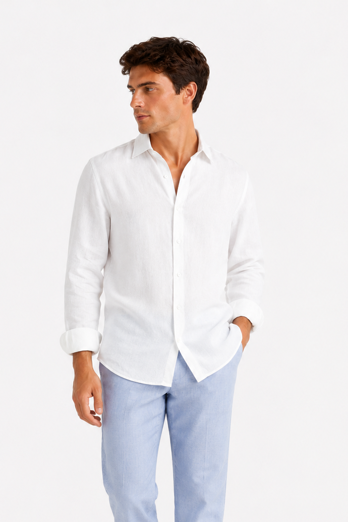 Camicia Uomo Misto Lino Art. Cm231