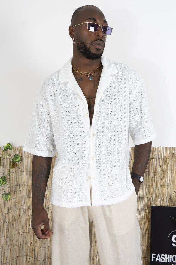 Camicia Traforata Uomo Casual e Traspirante Art. Cm226