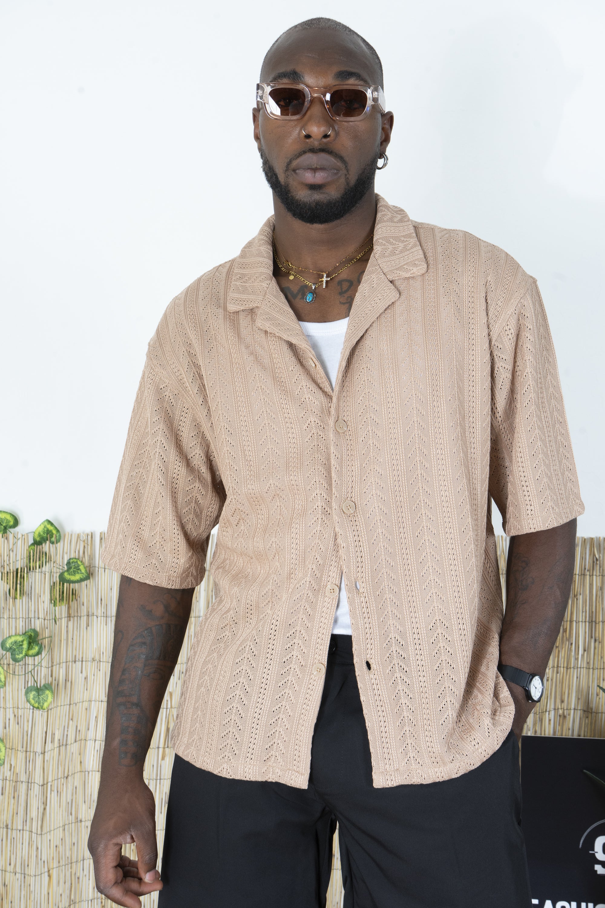 Camicia Traforata Uomo Casual e Traspirante Art. Cm226