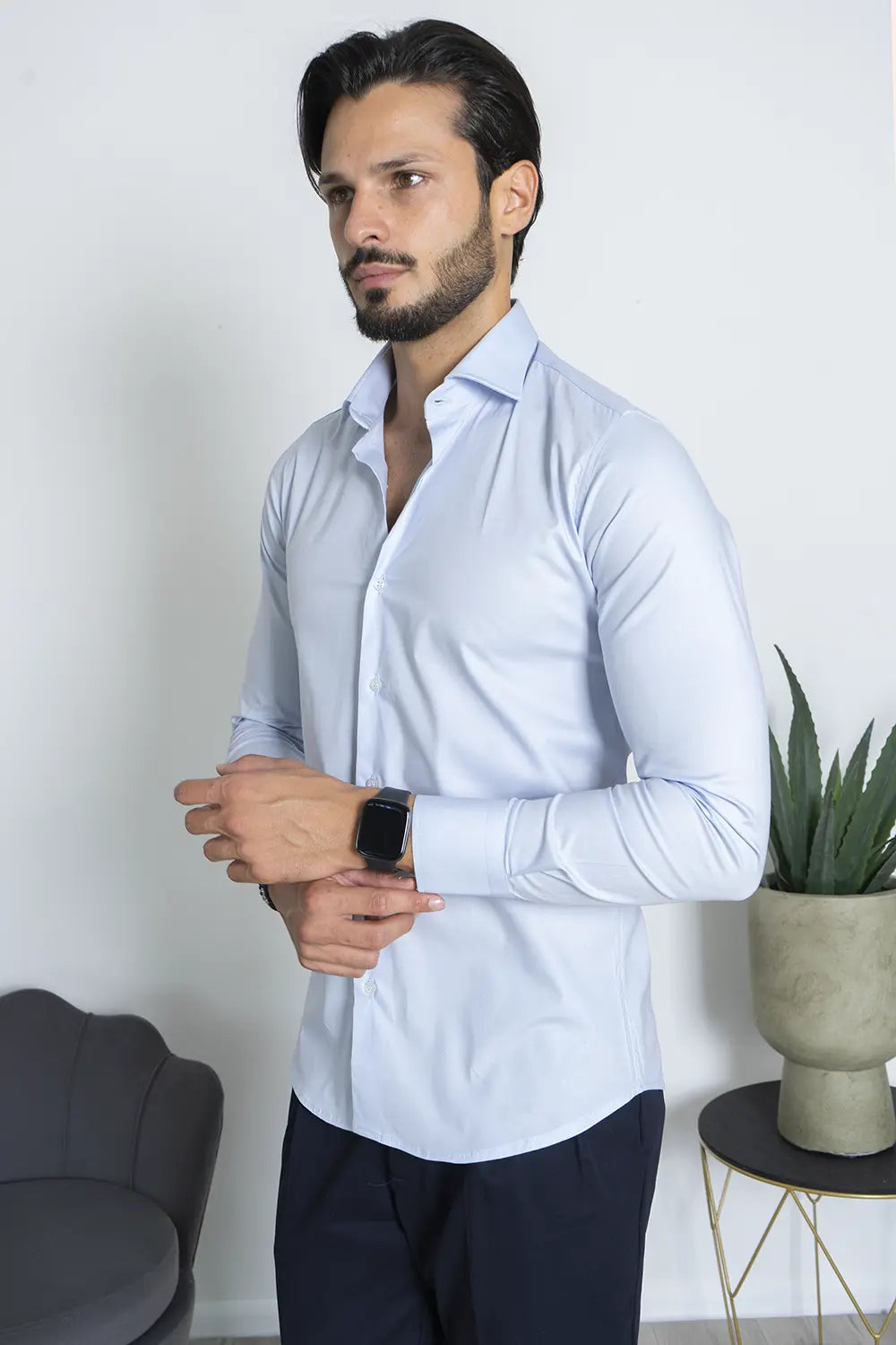 Camicia Uomo Slim Fit Basic Art. Cm219