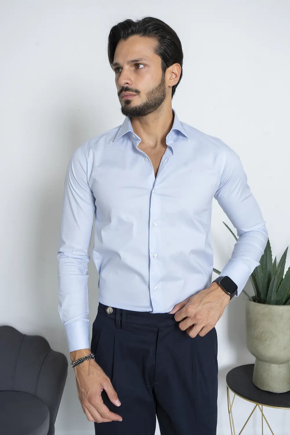 Camicia Uomo Slim Fit Basic Art. Cm219