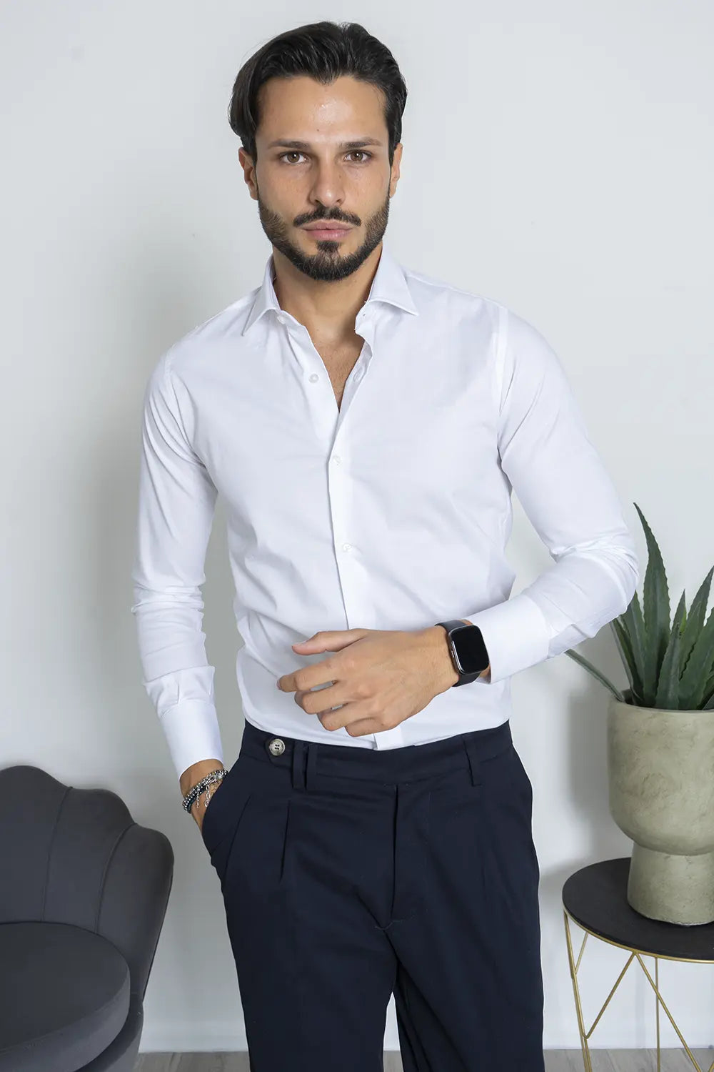 Camicia Uomo Slim Fit Basic Art. Cm219