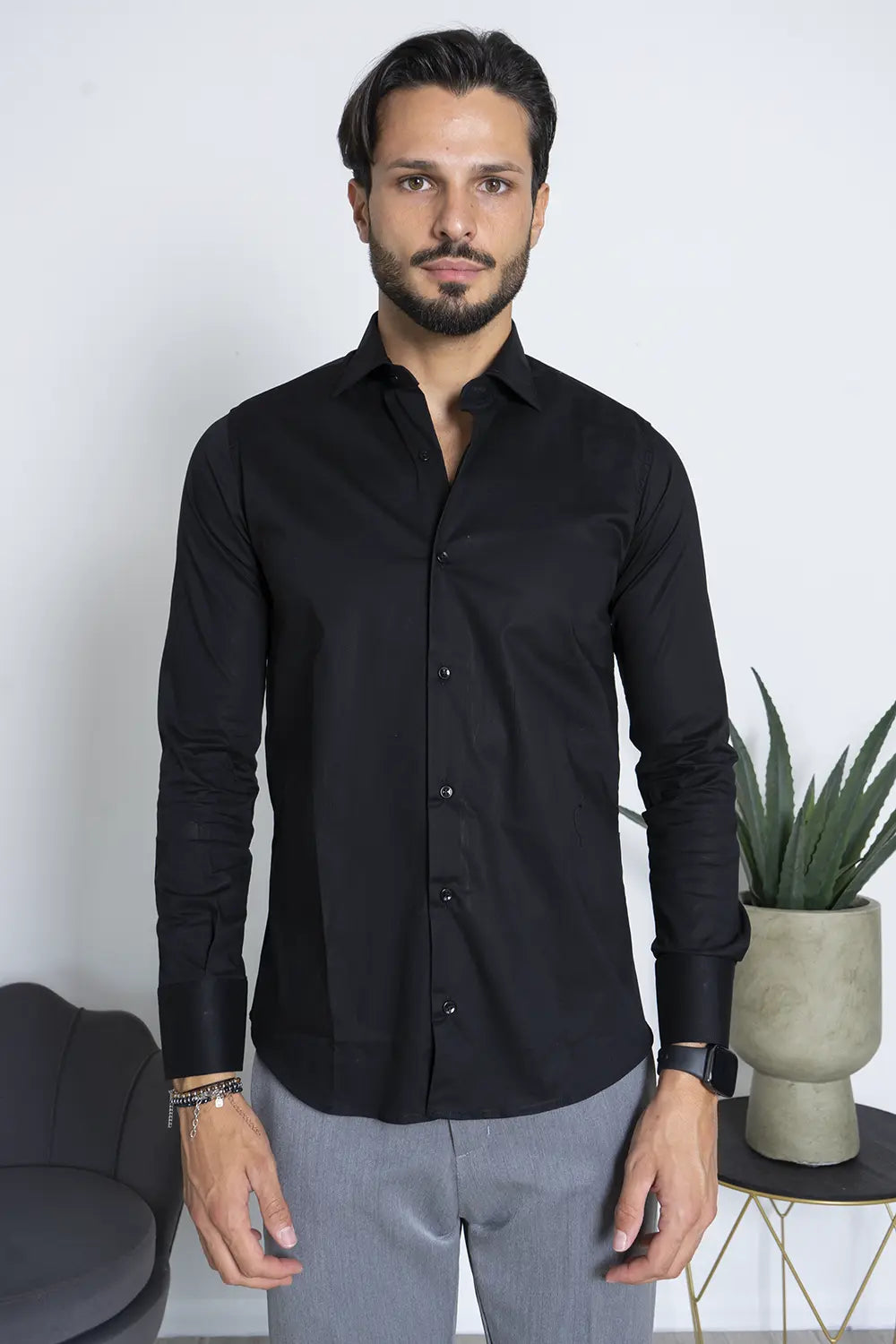 Camicia Uomo Slim Fit Basic Art. Cm219