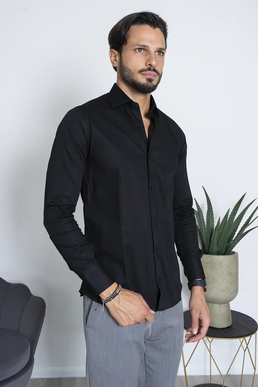 Camicia Uomo Slim Fit Basic Art. Cm219