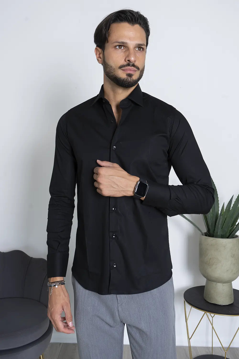 Camicia Uomo Slim Fit Basic Art. Cm219