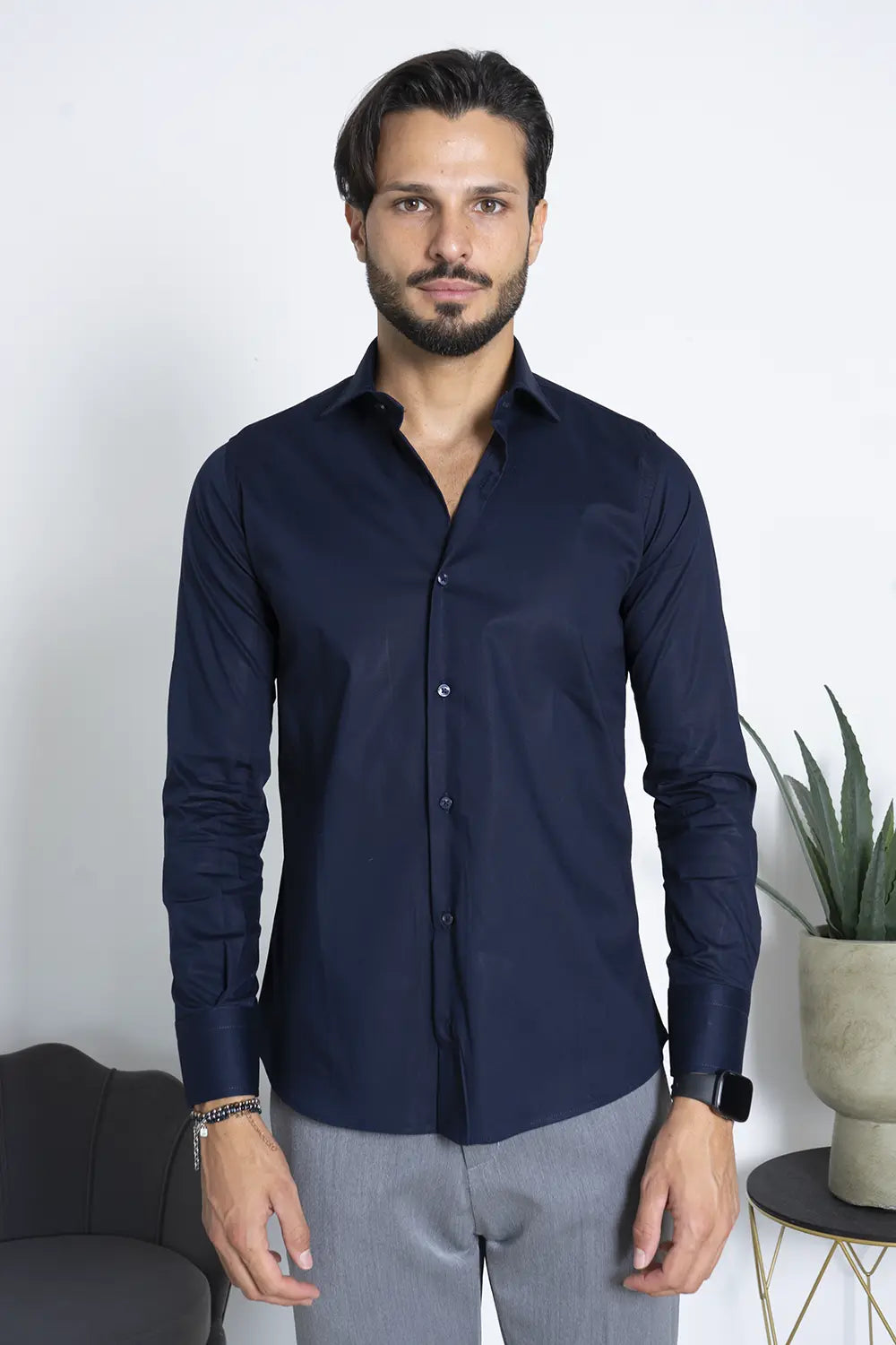 Camicia Uomo Slim Fit Basic Art. Cm219