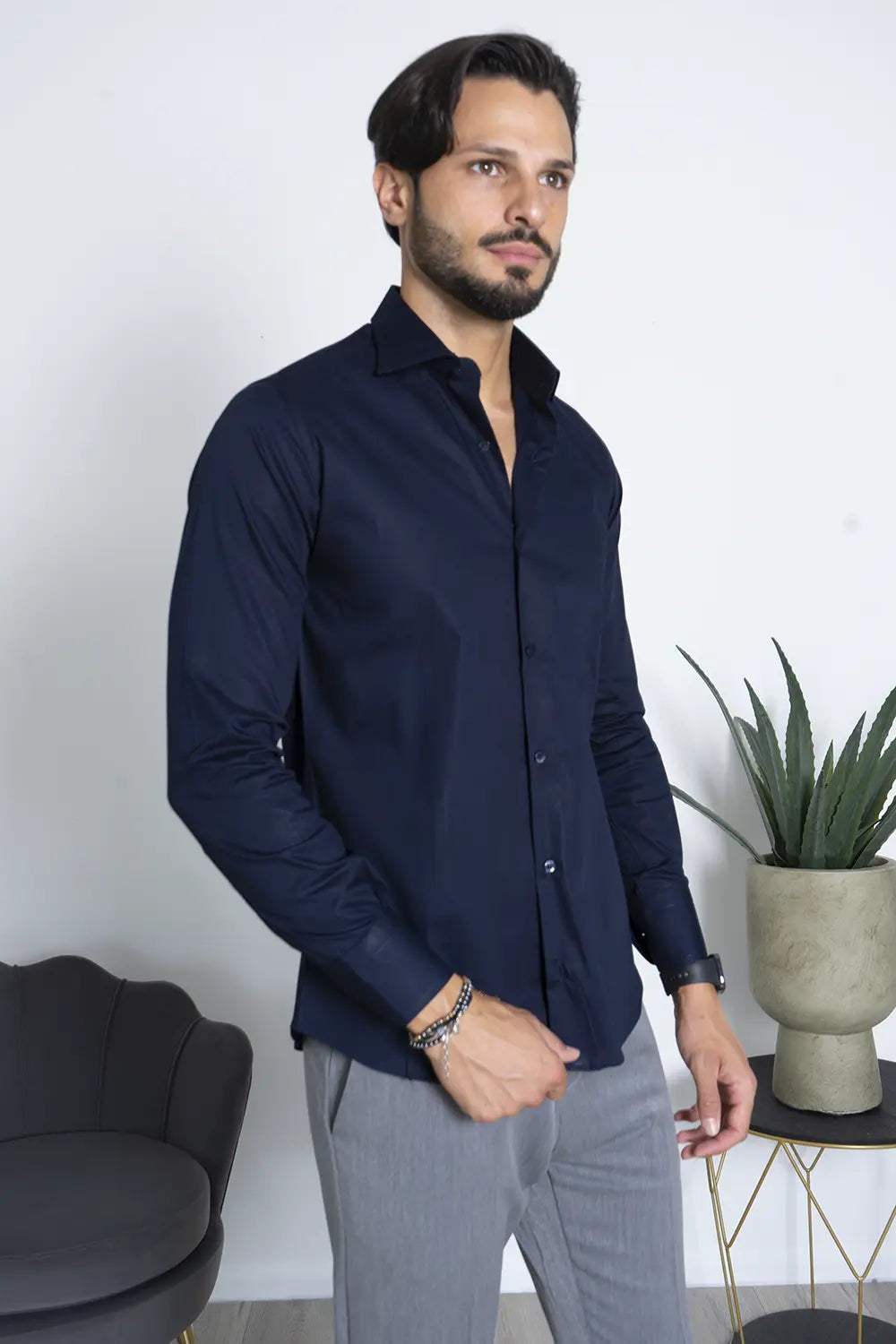 Camicia Uomo Slim Fit Basic Art. Cm219