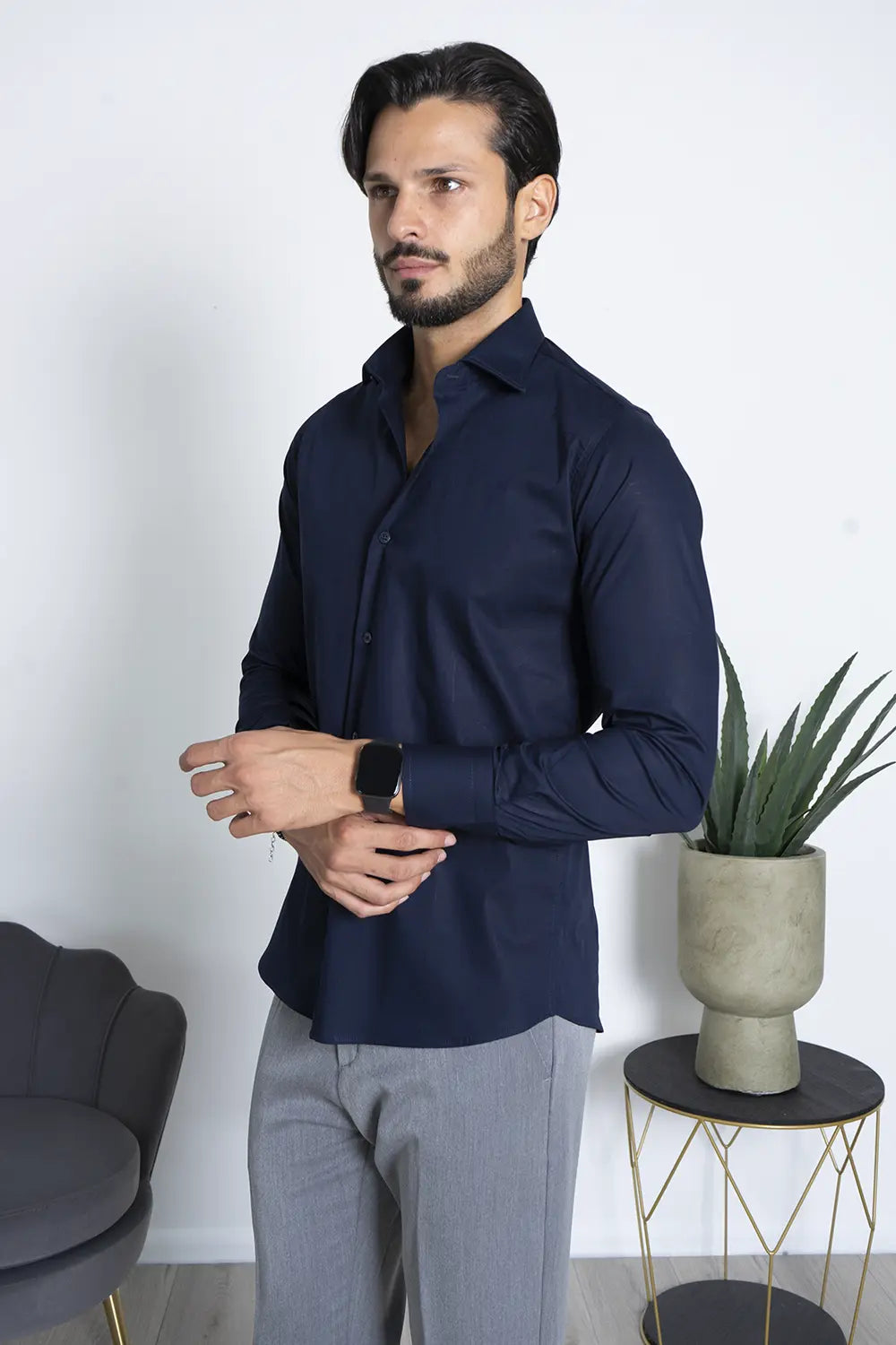 Camicia Uomo Slim Fit Basic Art. Cm219