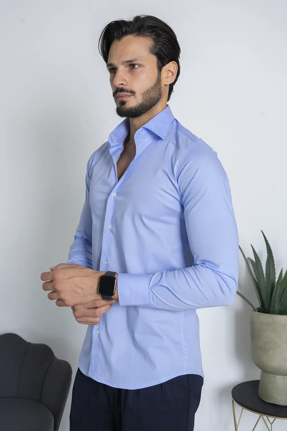 Camicia Uomo Slim Fit Basic Art. Cm219