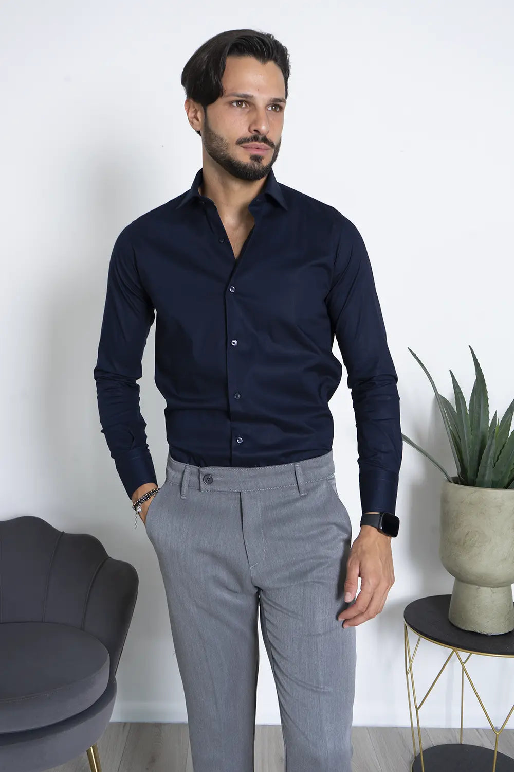 Camicia Uomo Slim Fit Basic Art. Cm219