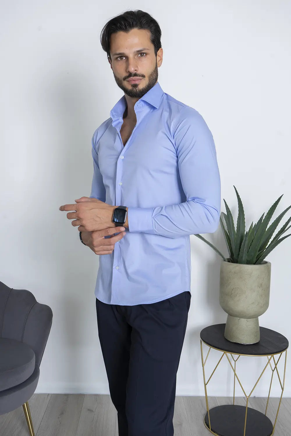 Camicia Uomo Slim Fit Basic Art. Cm219