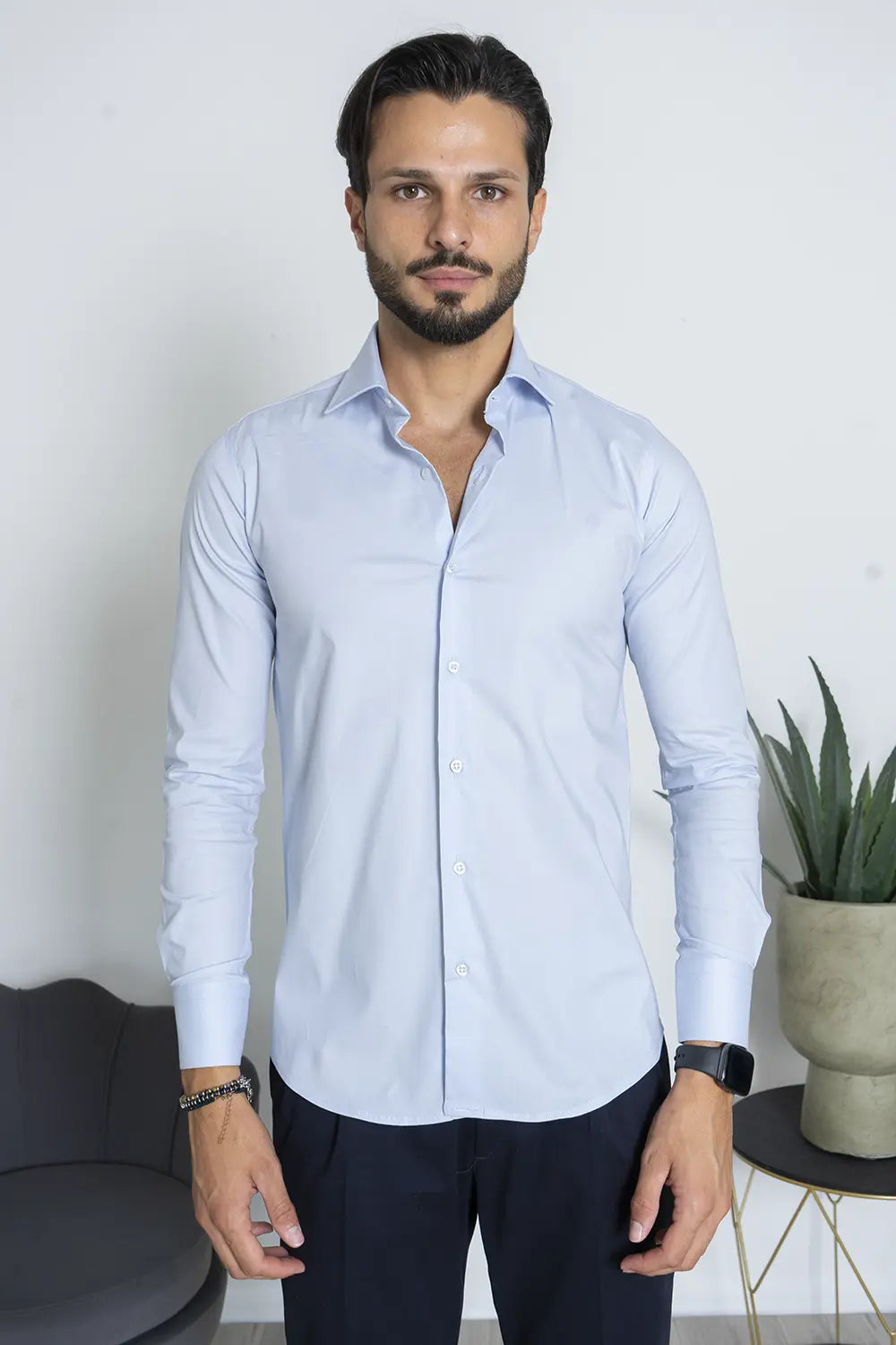 Camicia Uomo Slim Fit Basic Art. Cm219