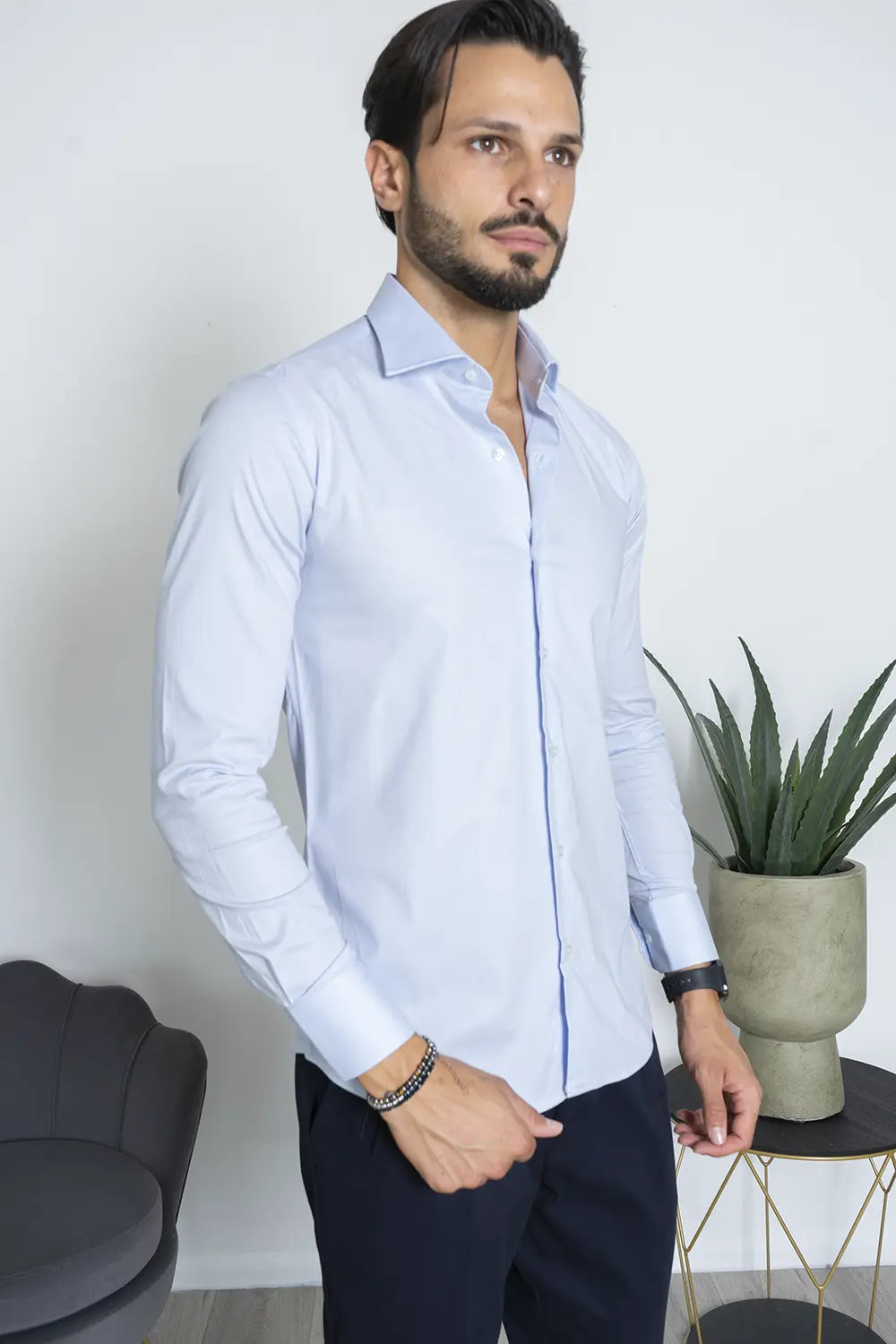 Camicia Uomo Slim Fit Basic Art. Cm219