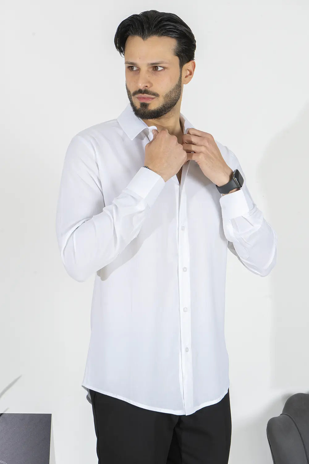 Camicia Uomo Viscosa Tinta Unita Art. Cm220