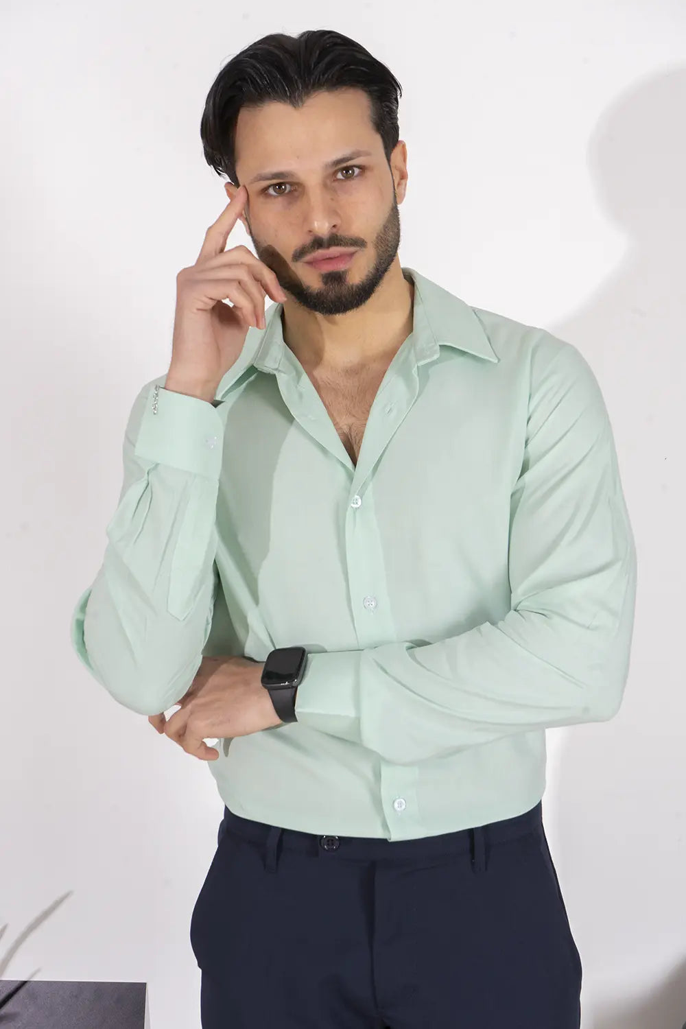 Camicia Uomo Viscosa Tinta Unita Art. Cm220