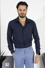 Camicia Uomo Viscosa Tinta Unita Art. Cm220
