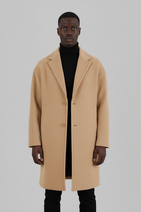 Manteau oversize à simple boutonnage pour homme Art. Cp36