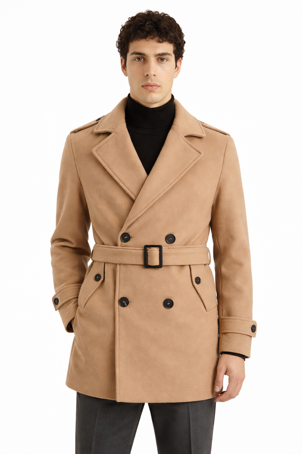 Cappotto Uomo Doppiopetto con Cintura Art. Cp46