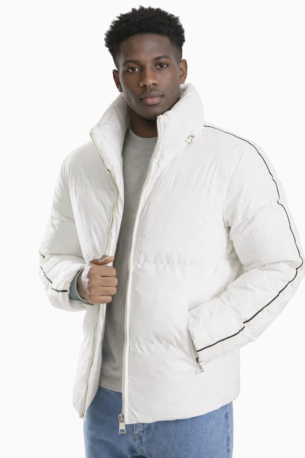 Giubbotto Uomo Bomber Con Banda Laterale Art. Gb149