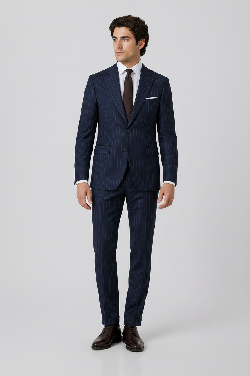 Abito Gessato Slim Monopetto Revers Art. Ab27
