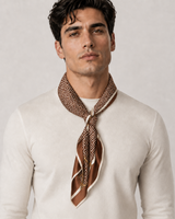 Foulard Fantasia Barocco Marrone