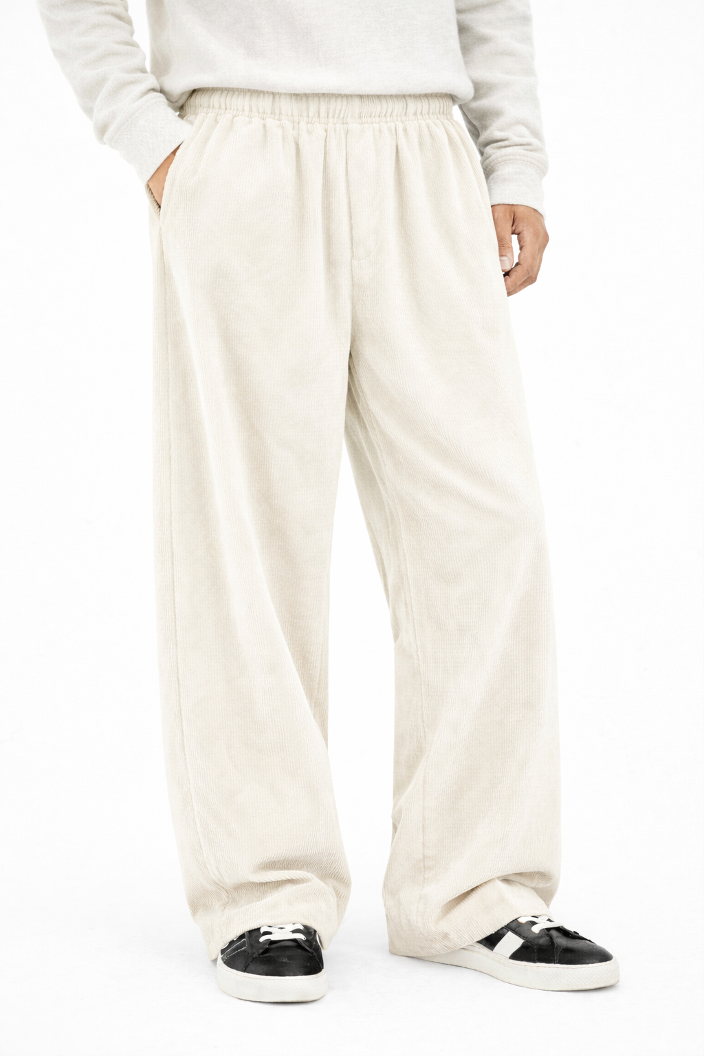 Pantalone In Velluto Elastico Over Size Art. Pt215