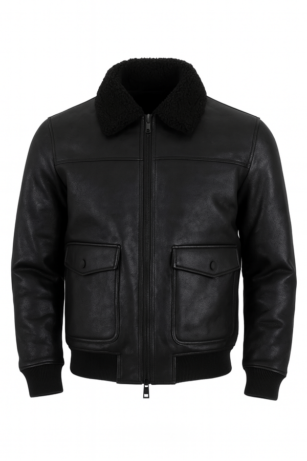 Veste en peau de mouton avec fourrure et poches Art. Gb182