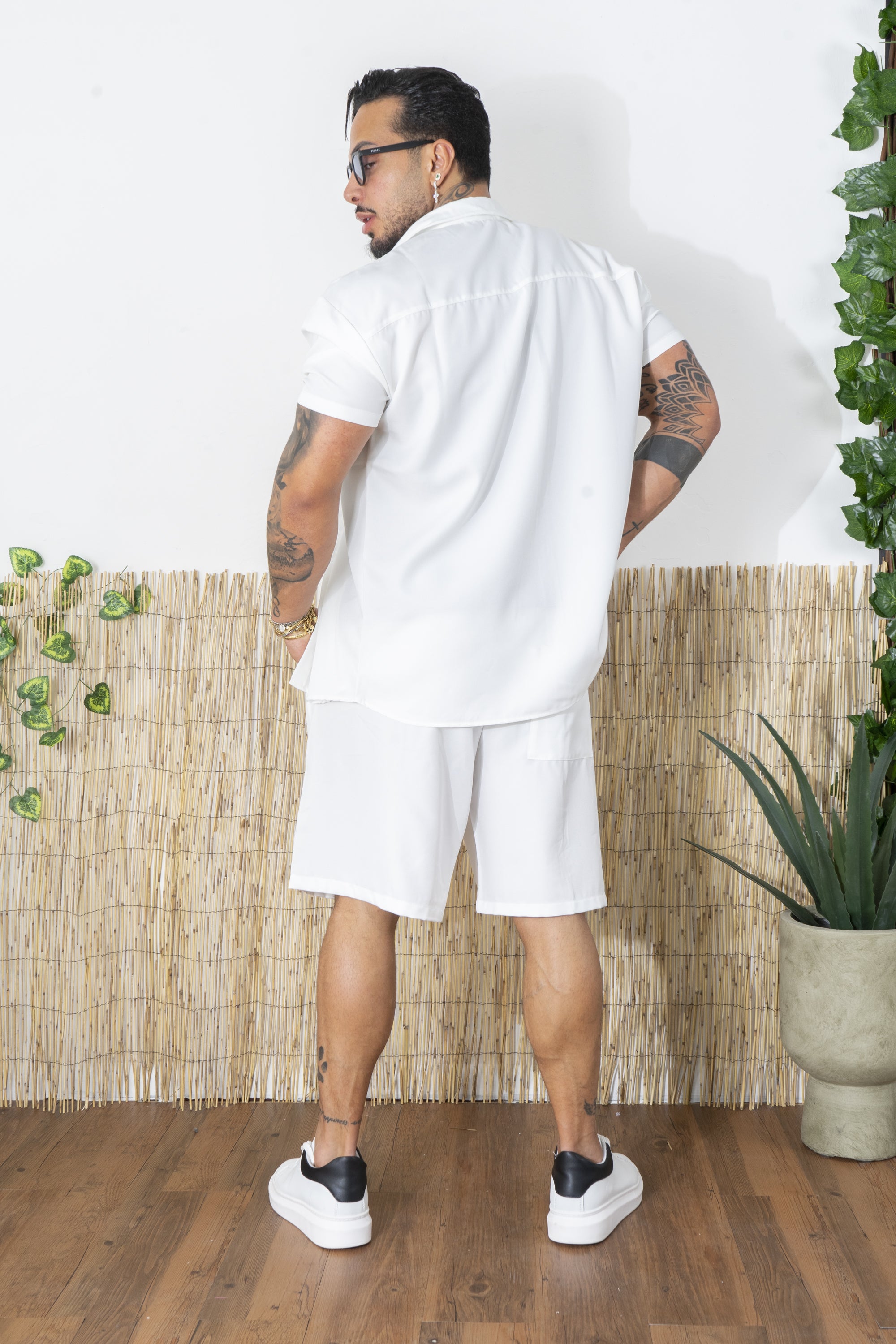 Completo Uomo Camicia e Shorts in Tessuto Fresco Art. Cd105