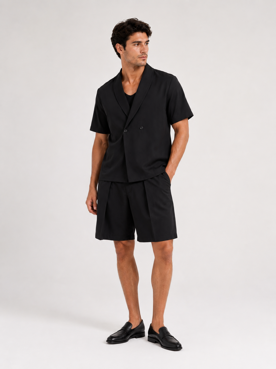 Coordinato Uomo Bermuda E Giacca Doppio Bottone Art. Cd129