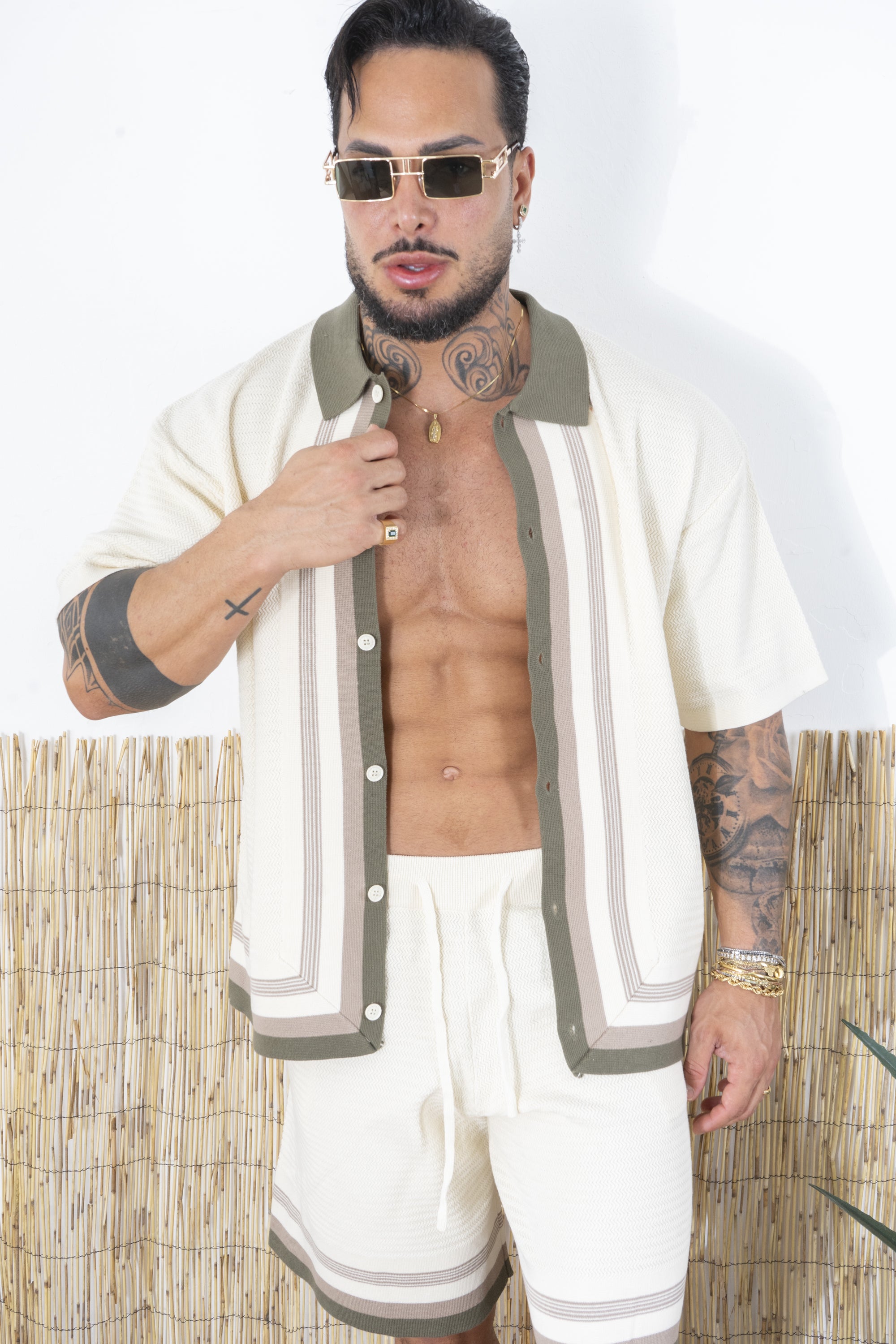 Completo in maglia Polo Bicolore e Shorts Coordinati Art. CD108