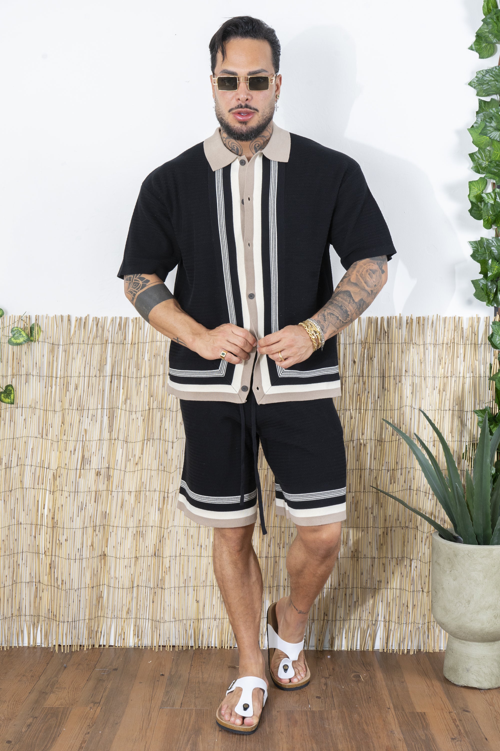 Completo in maglia Polo Bicolore e Shorts Coordinati Art. CD108