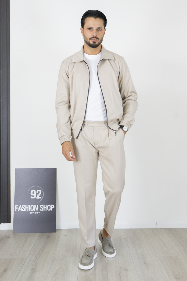 Completo Uomo con Giacca Zip e Pantalone Dritto Art. Cd122