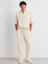 Coordinato Uomo Camicia Coreana In Misto Lino Art. Cd133