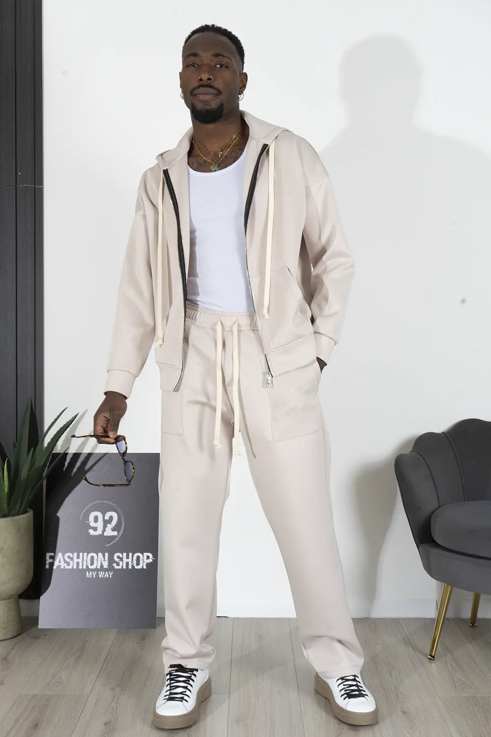 Coordinato Scuba Felpa e Pantalone baggy Art. Cd92