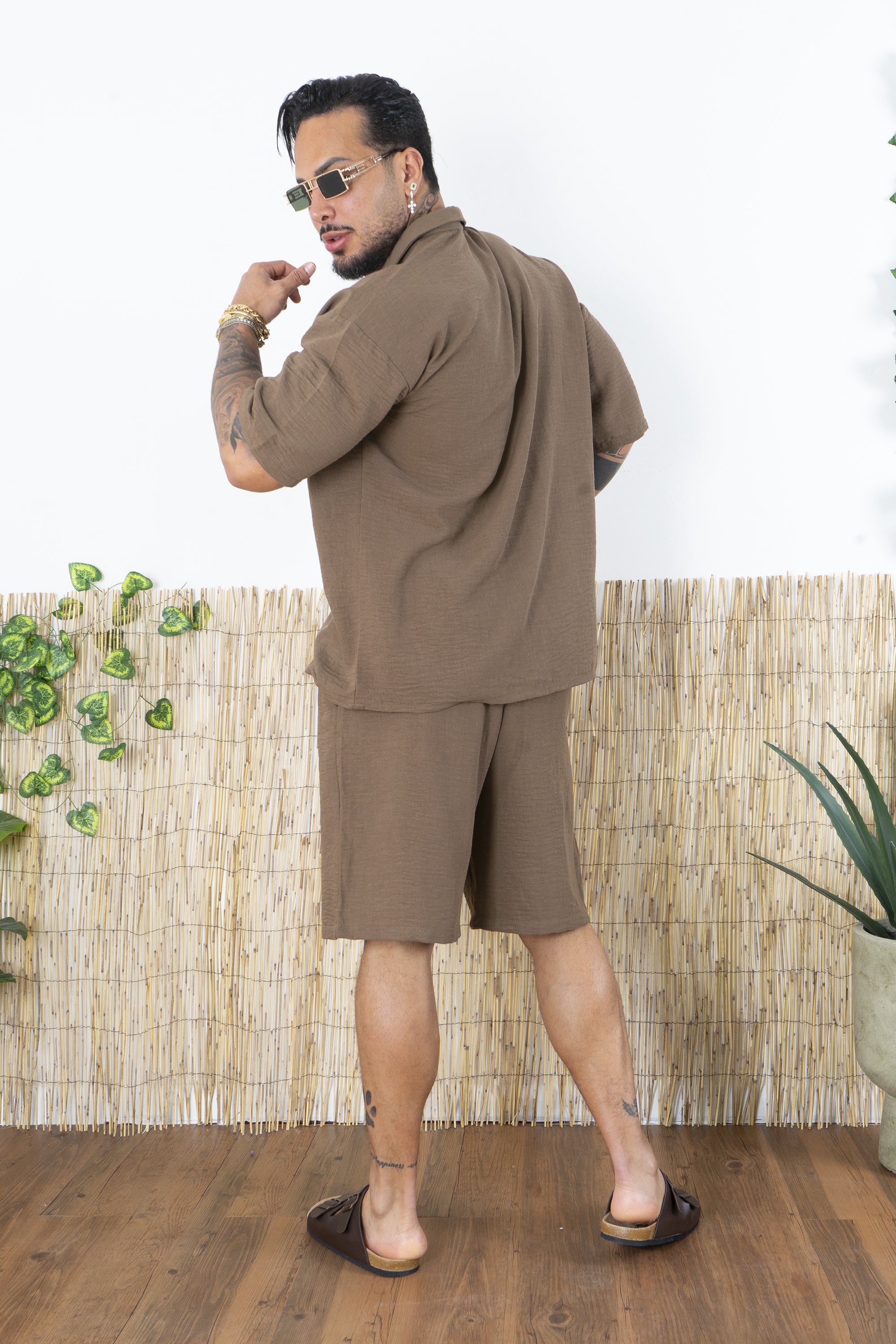 Coordinato Camicia e Bermuda Melangiato Art. Cd104