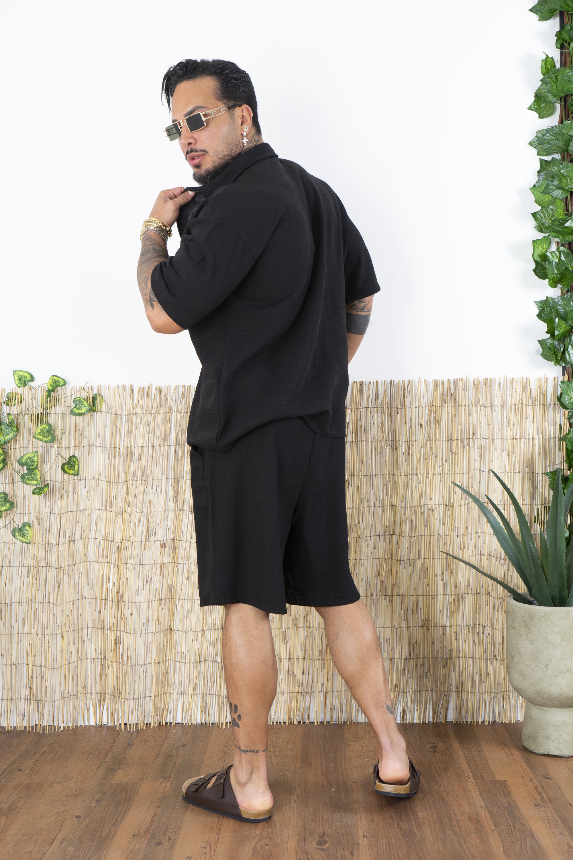 Coordinato Camicia e Bermuda Melangiato Art. Cd104