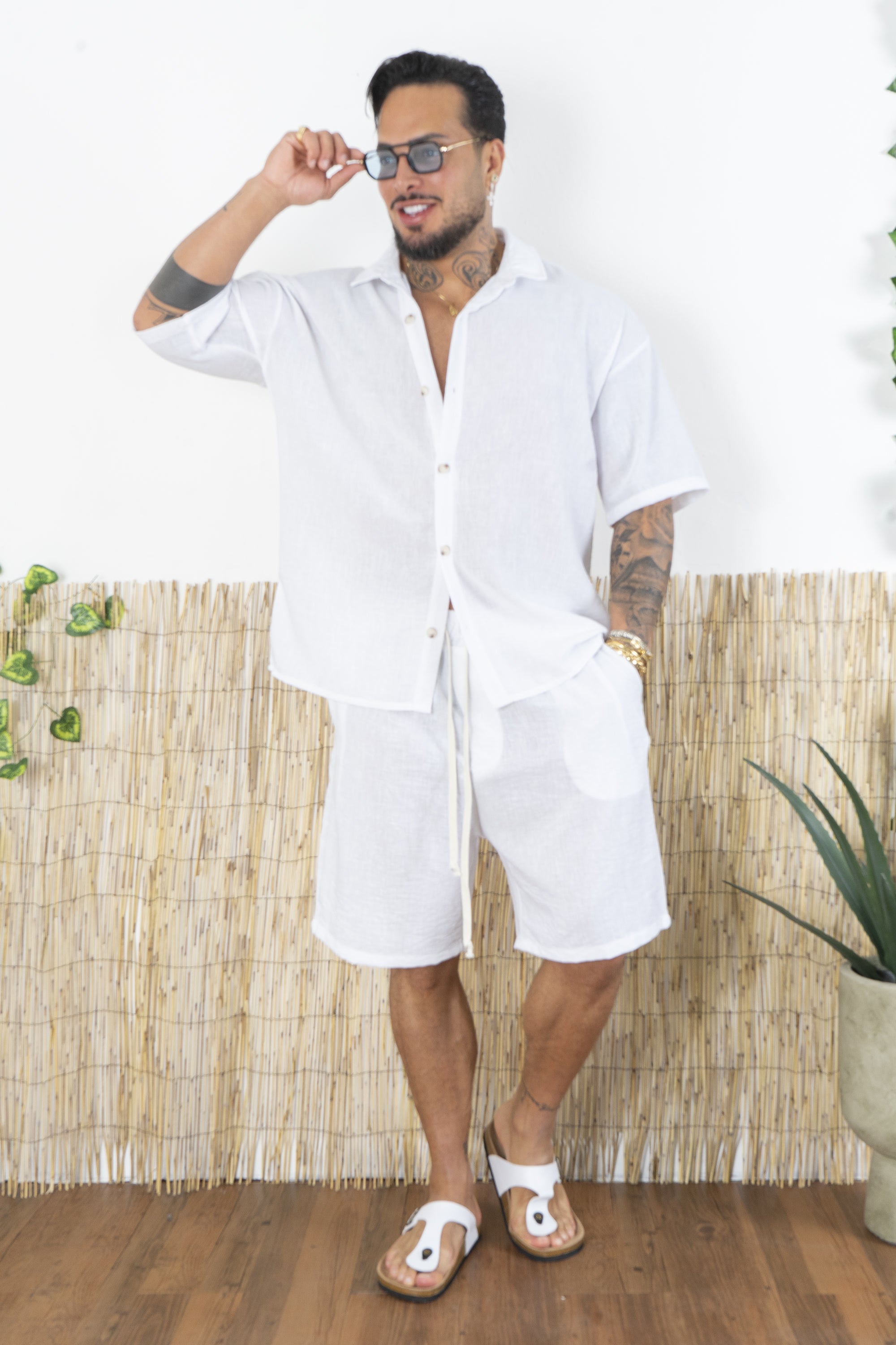 Coordinato Camicia e Bermuda Melangiato Art. Cd104