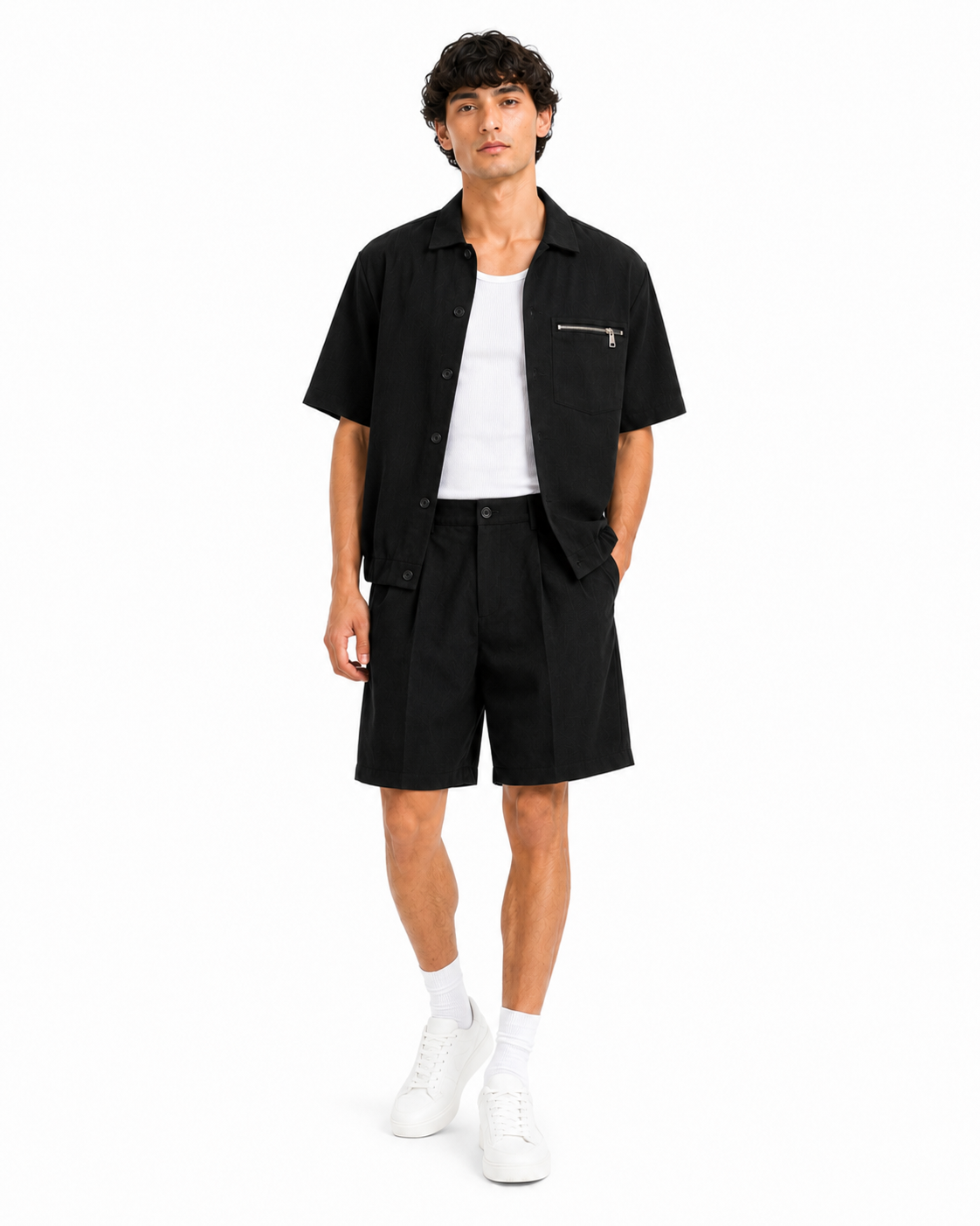 Coordinato Uomo Cianotic Camicia e Bermuda Art. Cd128