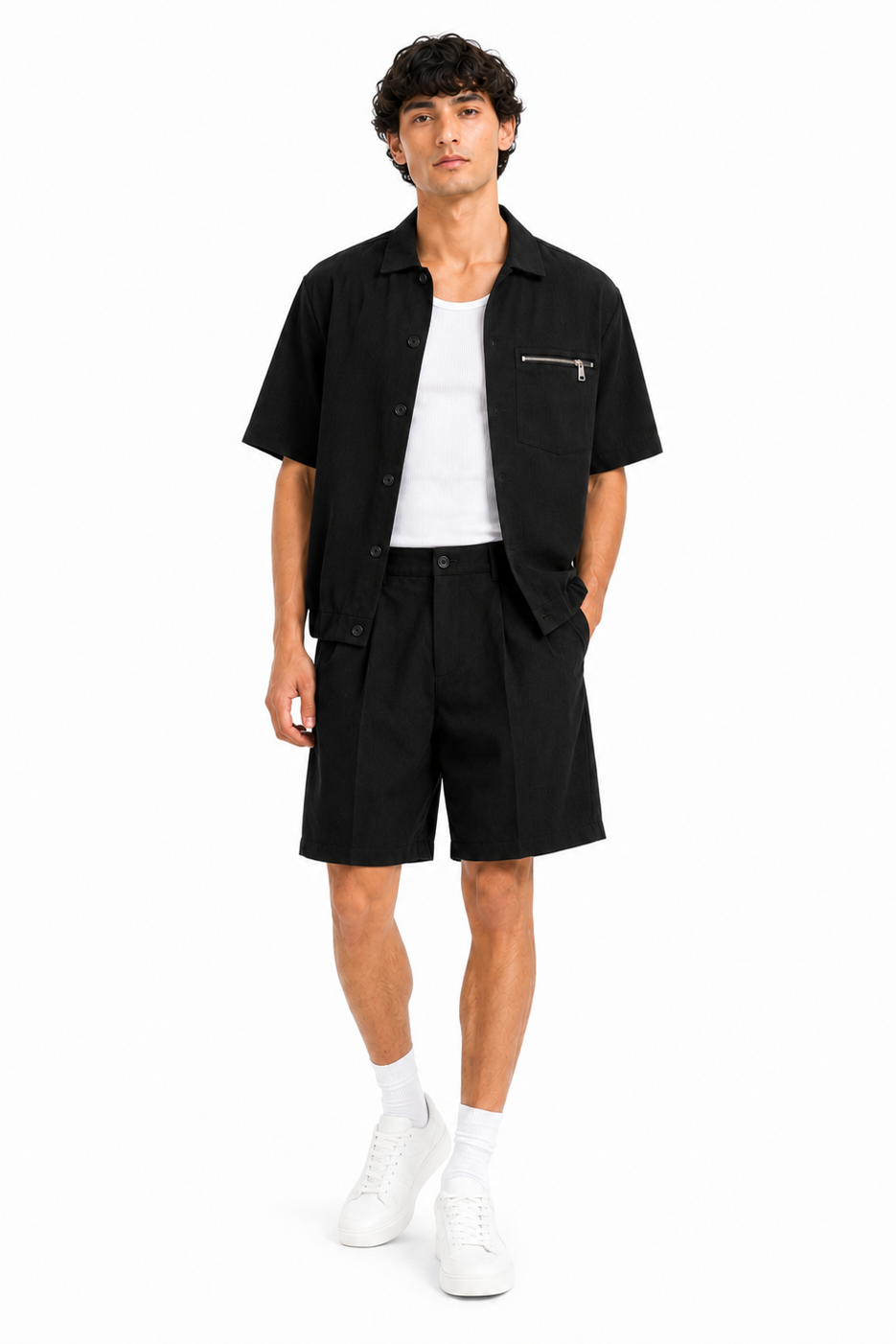 Coordinato Uomo Cianotic Camicia e Bermuda Art. Cd128